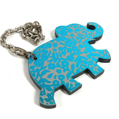 Hermes Key Holder Animal Elephant Leather Gray