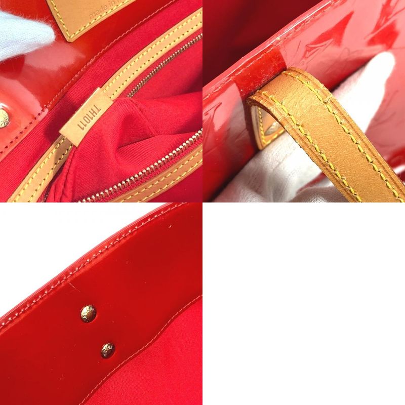 Louis Vuitton Shoulder Bag Lead GM Monogram Vernis Canvas Red