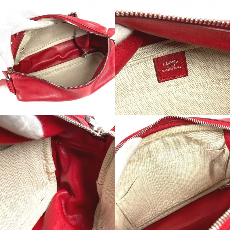 Hermes Shoulder Bag Van Quatre PM Leather Red
