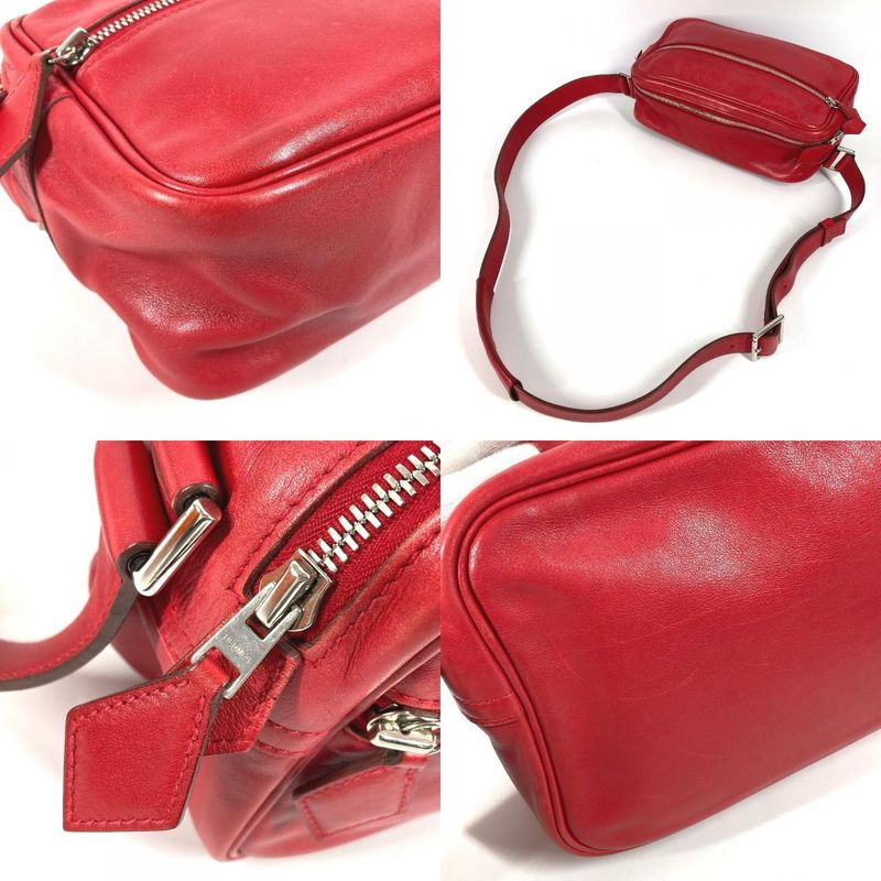 Hermes Shoulder Bag Van Quatre PM Leather Red