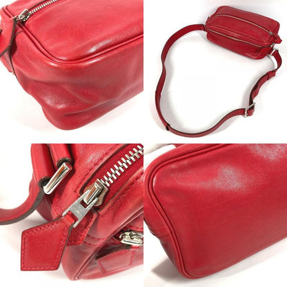 Hermes Shoulder Bag Van Quatre PM Leather Red