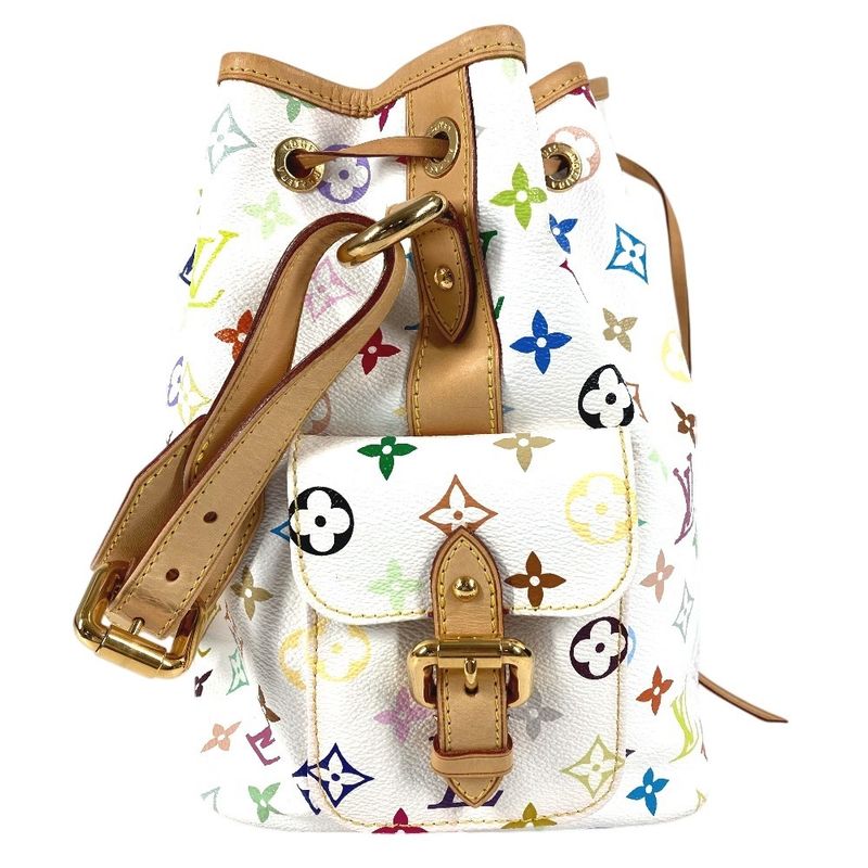 Louis Vuitton Shoulder Bag Petit Noe Monogram Multicolor Canvas Bronze