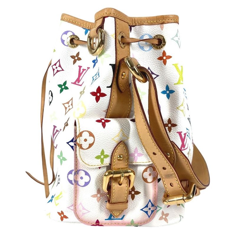 Louis Vuitton Shoulder Bag Petit Noe Monogram Multicolor Canvas Bronze