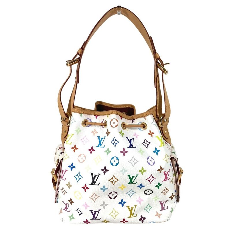 Louis Vuitton Shoulder Bag Petit Noe Monogram Multicolor Canvas Bronze