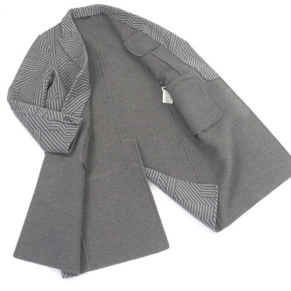Fendi Wool Silk FF Logo Zucca All Over Pattern Chester Star Coat