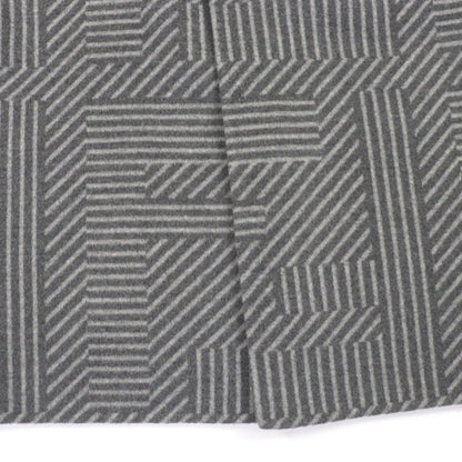 Fendi Wool Silk FF Logo Zucca All Over Pattern Chester Star Coat