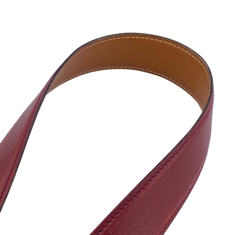 Hermes Au Carre Belt Red