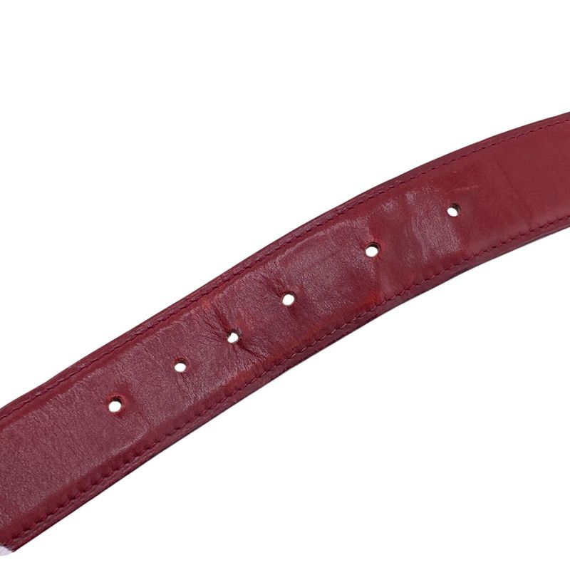 Hermes Au Carre Belt Red