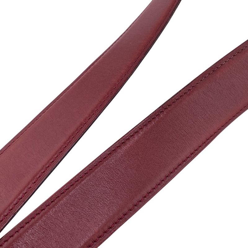 Hermes Au Carre Belt Red