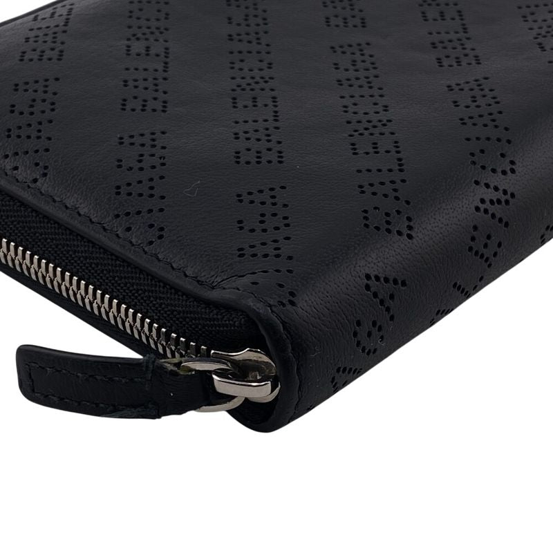 Balenciaga Round Zip Wallet Everyday Long Black