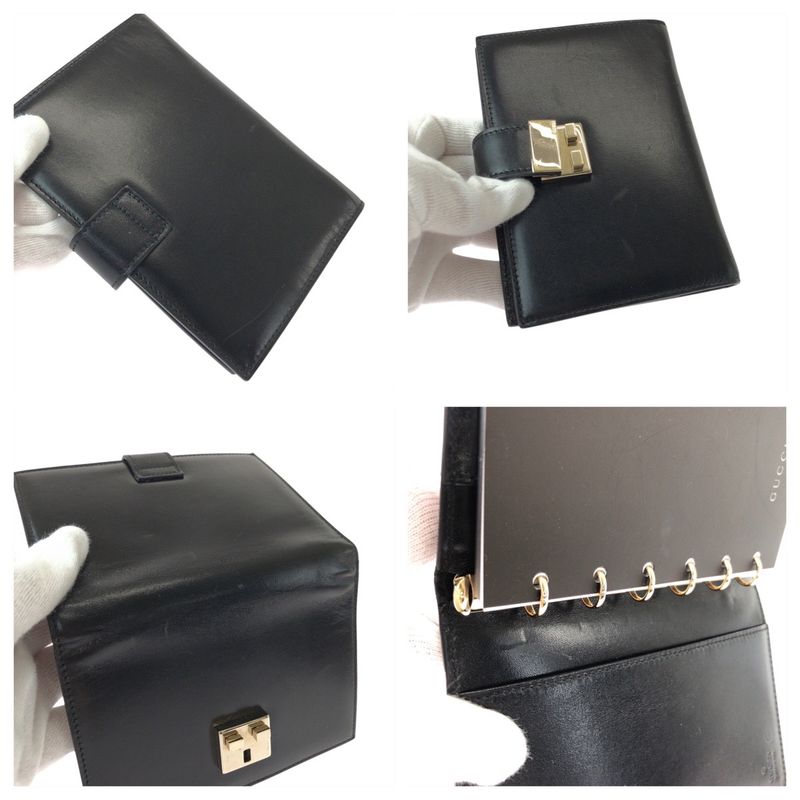 Gucci Black Silver Leather 031 Notebook Cover