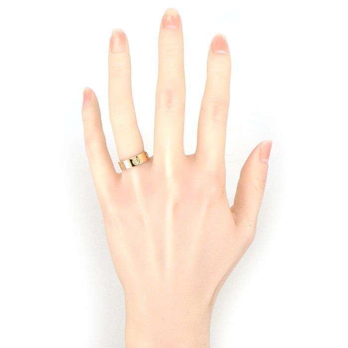 Cartier Ring Love Classic Model MM 18K Pink Gold 49