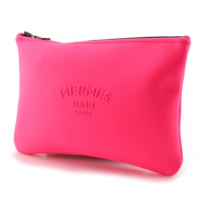 Hermes Neobain MM Polyurethane Pink Pouch