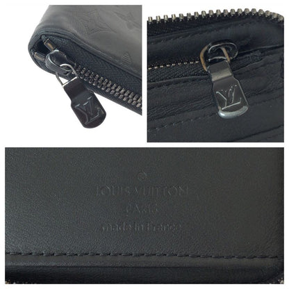 Louis Vuitton Monogram Shadow Zippy Long Wallet Vertical Black