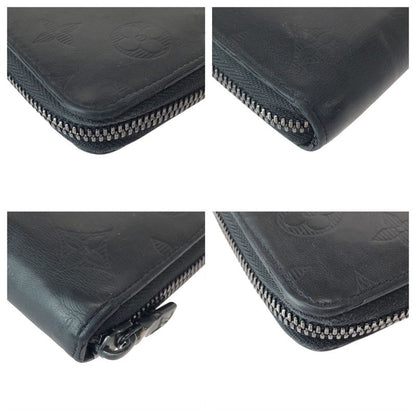Louis Vuitton Monogram Shadow Zippy Long Wallet Vertical Black