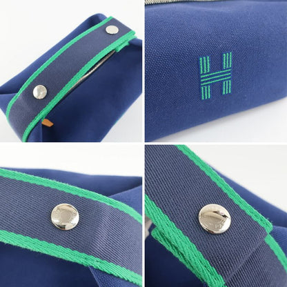 Hermes Brid-a-brac PM Blue Silver Handbag Pouch