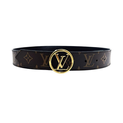 Louis Vuitton Monogram Belt LV Circle Reversible 30 75 Waist Epi LV Gold Width