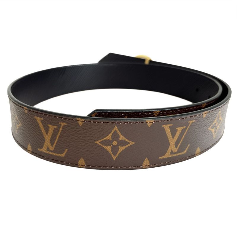 Louis Vuitton Monogram Belt LV Circle Reversible 30 75 Waist Epi LV Gold Width