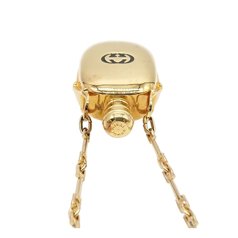 Gucci Perfume Bottle Pendant Necklace Gold