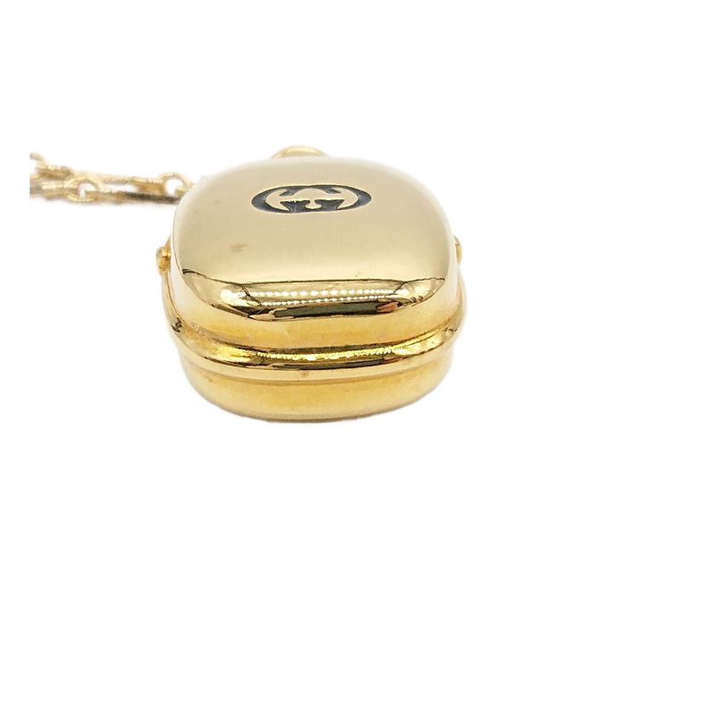 Gucci Perfume Bottle Pendant Necklace Gold