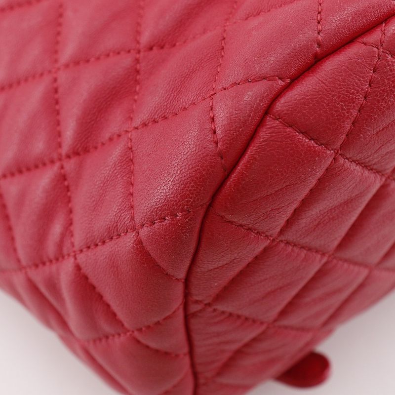 Chanel Quilted Lambskin Red Backpack