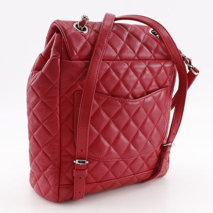 Chanel Quilted Lambskin Red Backpack