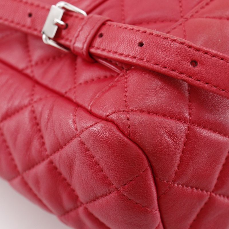 Chanel Quilted Lambskin Red Backpack