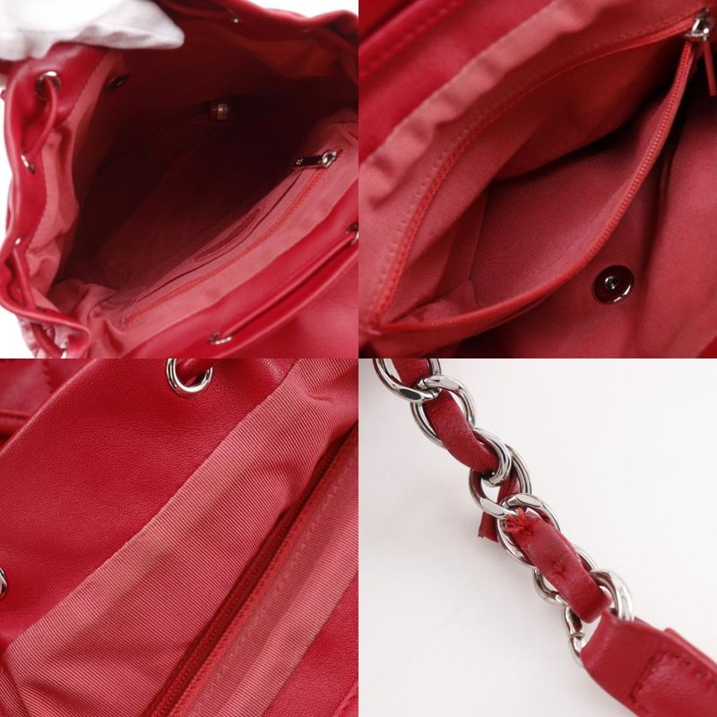 Chanel Quilted Lambskin Red Backpack