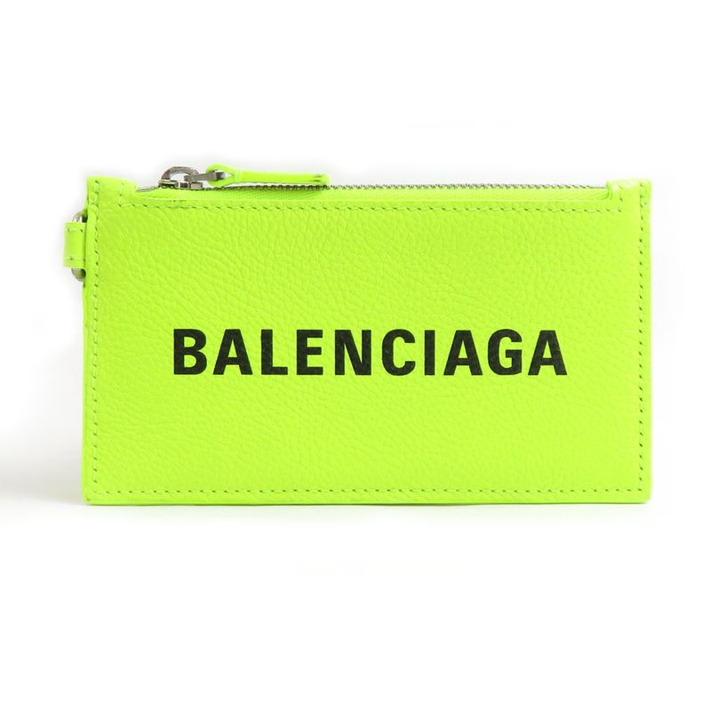 Balenciaga Coin Case Leather Yellow