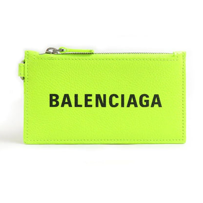 Balenciaga Coin Case Leather Yellow