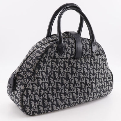 Dior Christian Double Saddle Bag Trotter Canvas Navy