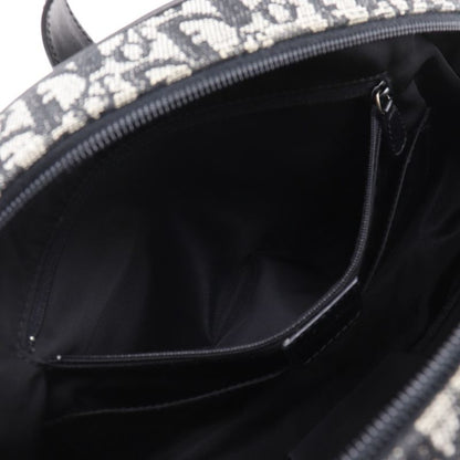 Dior Christian Double Saddle Bag Trotter Canvas Navy