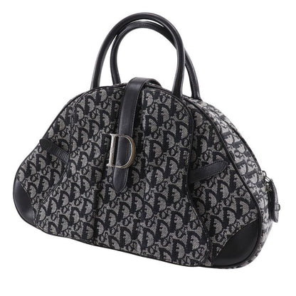 Dior Christian Double Saddle Bag Trotter Canvas Navy