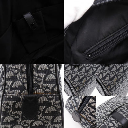 Dior Christian Double Saddle Bag Trotter Canvas Navy
