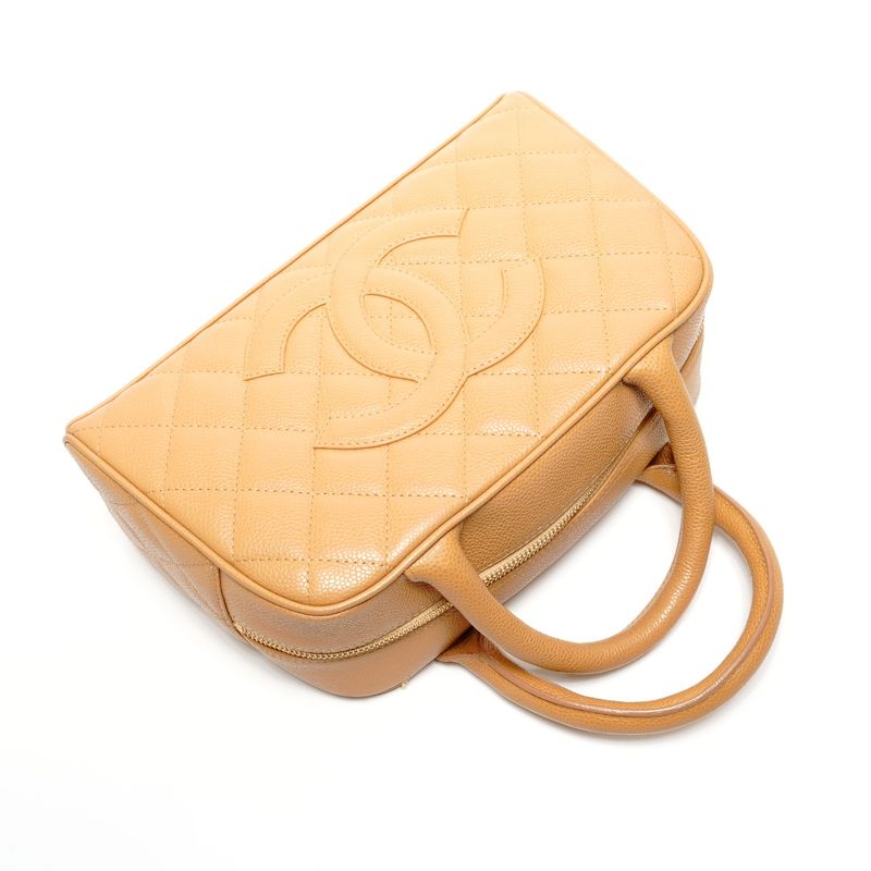 Chanel Handbag CC Logo Caviar Leather Mini