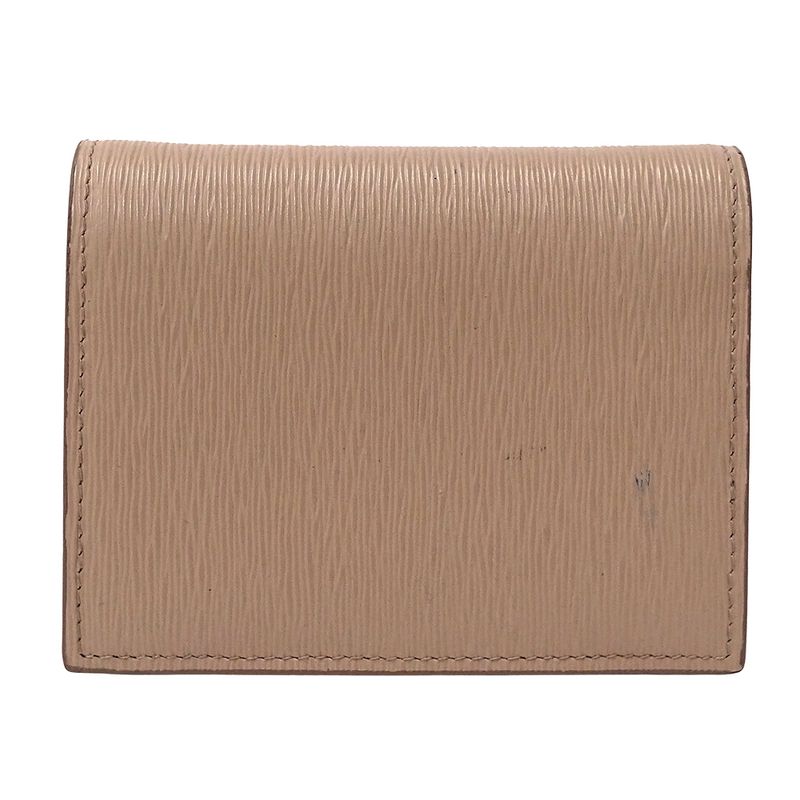 Prada Wallet Bifold Wallet Leather Pink Beige Mini