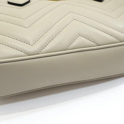 Gucci GG Marmont Small Tote Leather Gray Gold