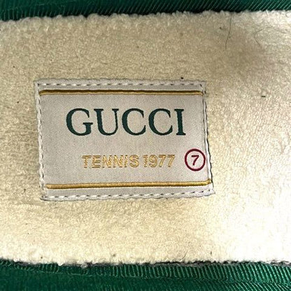 Gucci Sneakers Sherry Line Canvas GG Pattern Low Cut 7 Beige Green Red