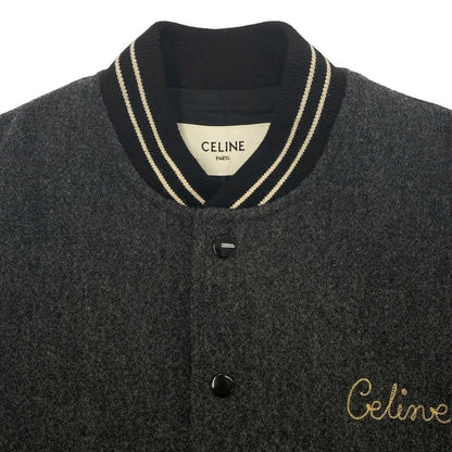 Celine Embroidery Teddy Jacket Stadium Gray 34