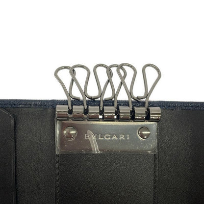 Bvlgari Leather Key Case Navy