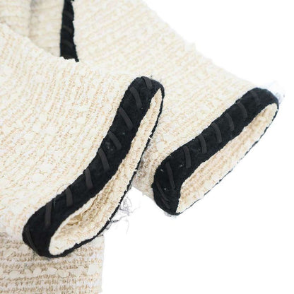 Gucci GG Button Tweed Dress Beige Black 38