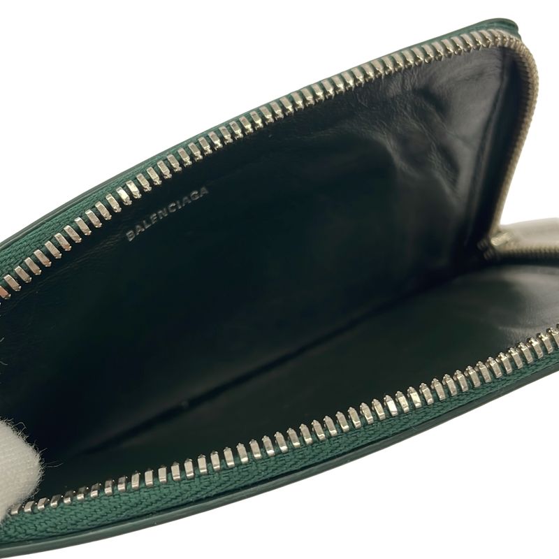 Balenciaga Coin & Card Case Fragment Green