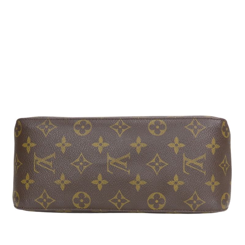 Louis Vuitton Shoulder Bag Looping MM Monogram Leather Brown