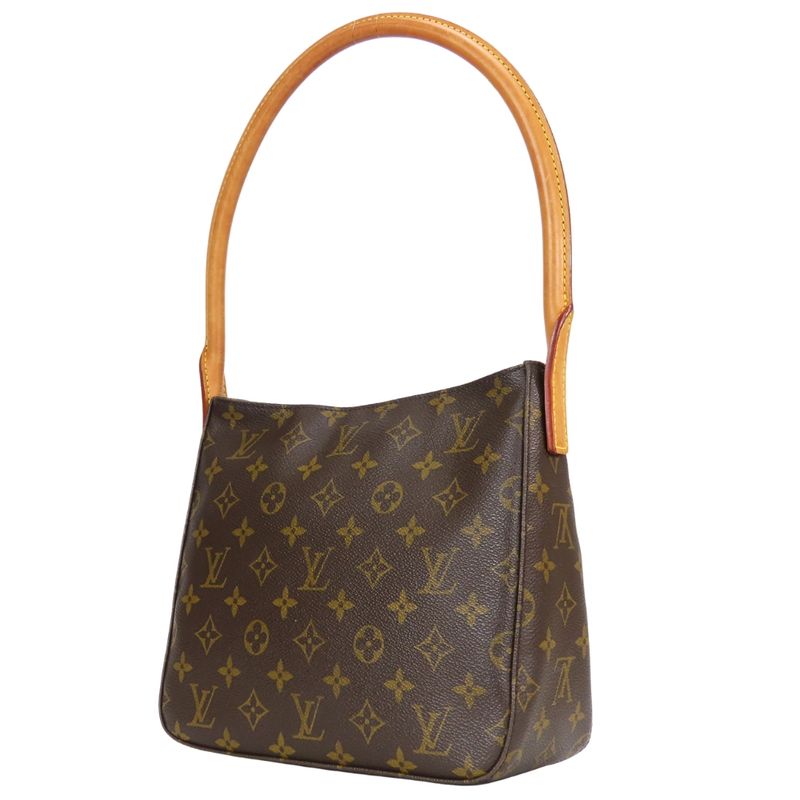 Louis Vuitton Shoulder Bag Looping MM Monogram Leather Brown
