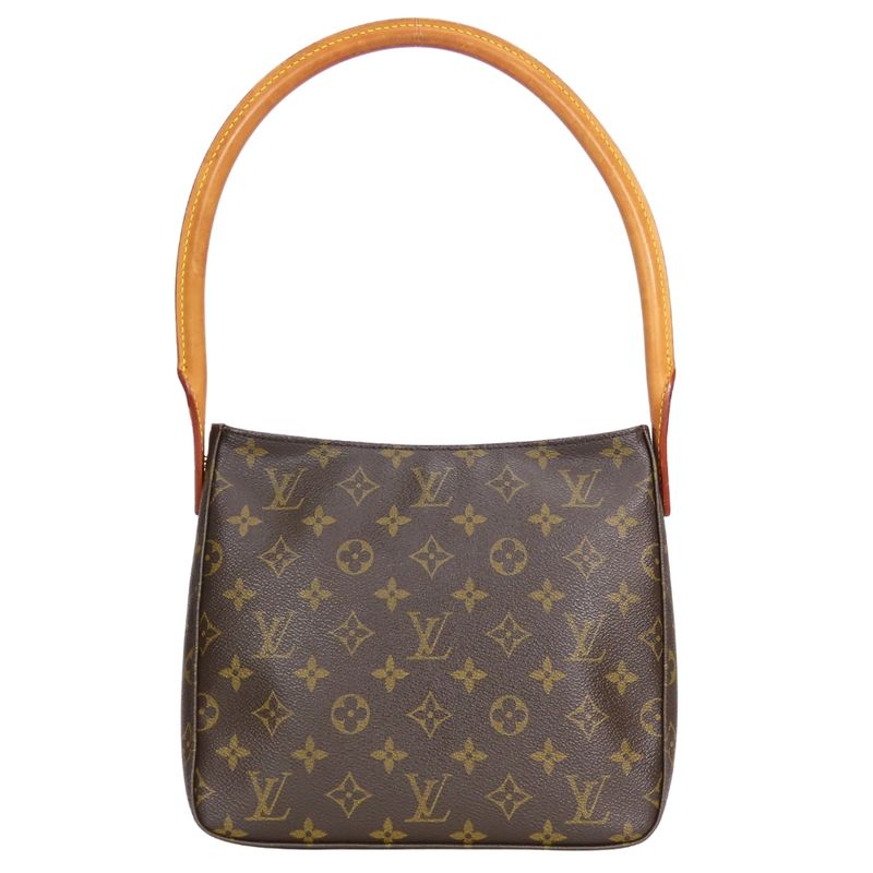 Louis Vuitton Shoulder Bag Looping MM Monogram Leather Brown