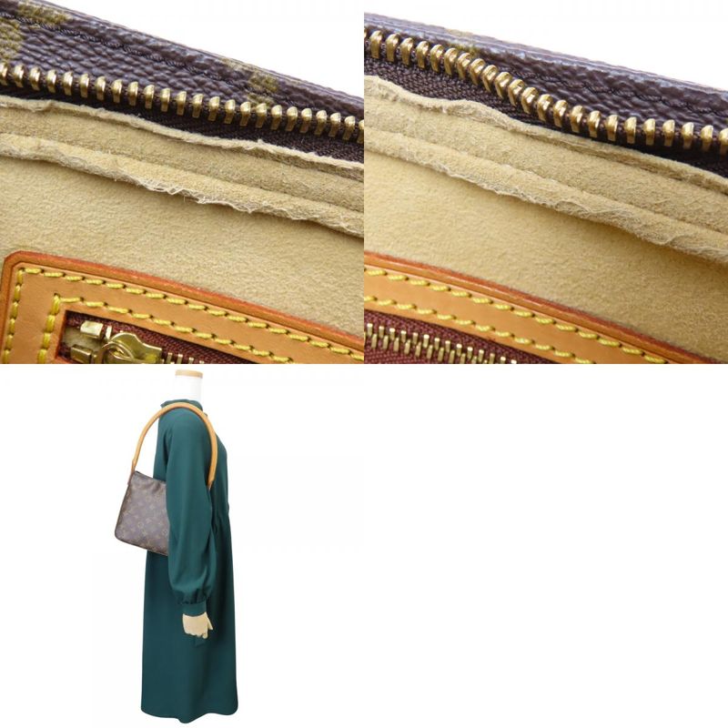 Louis Vuitton Shoulder Bag Looping MM Monogram Leather Brown