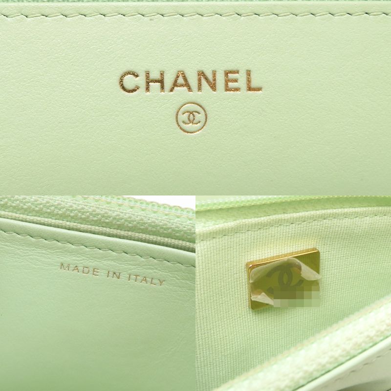 Chanel Shoulder Bag Caviar Green