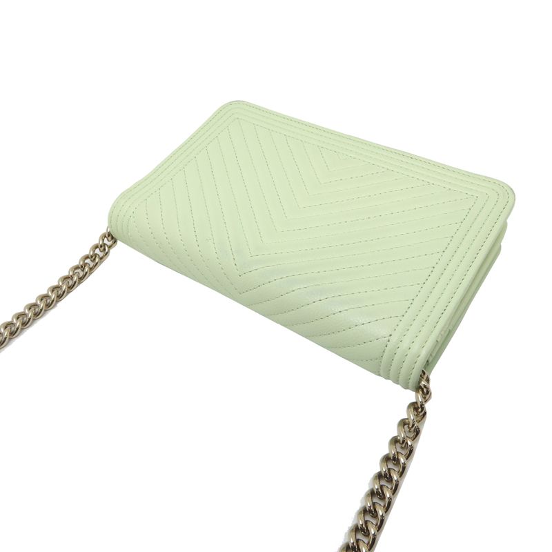 Chanel Shoulder Bag Caviar Green