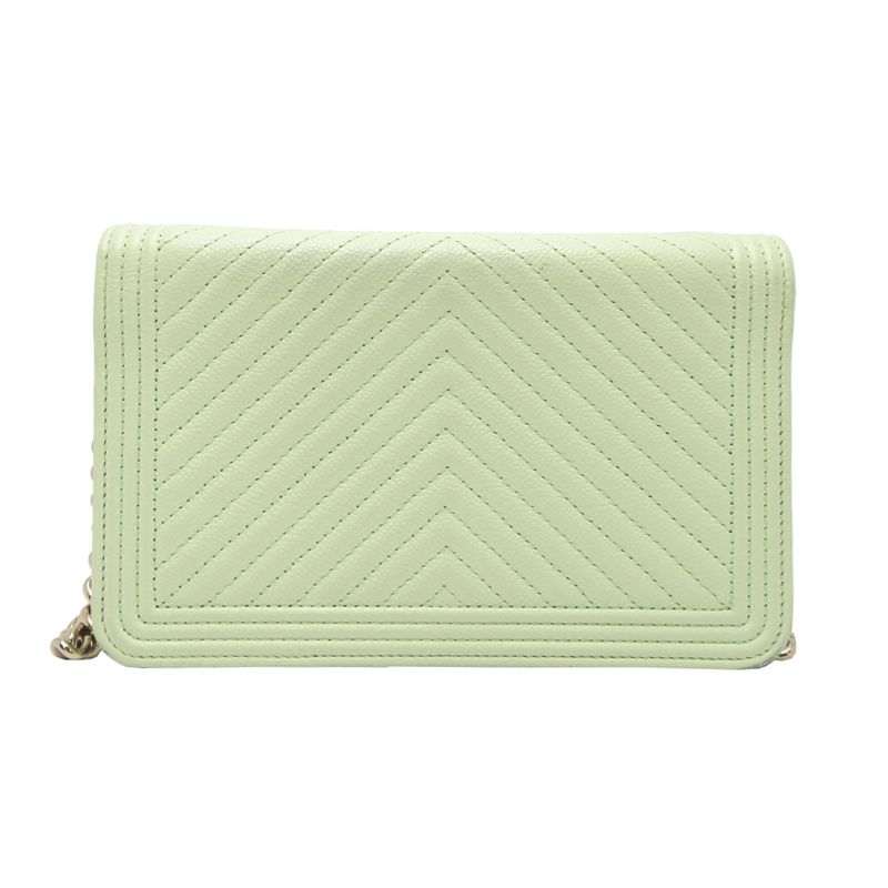 Chanel Shoulder Bag Caviar Green