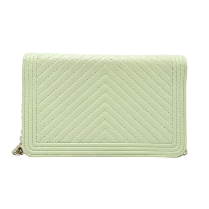 Chanel Shoulder Bag Caviar Green